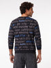Classic Typography AOP Sweatshirt | Black