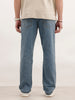 Faded Straight Fit Denim Jeans | Light Blue
