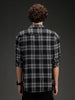 Wrogn Men's Casual Checkered Shirt | Black