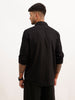 Regular Fit Textured Stripe Shirt | Black