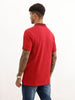 Slim Fit Contrast Sleeve Polo T-Shirt | Red
