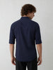 Solid Slim Fit Full Sleeve Shirt | Navy Blue