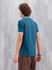 Contrast Tipped Johnny Collar Slim Fit Polo | Teal