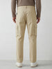 Men's casual cargo loose fit trousers | Beige