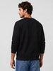 Comfort Fit Placement Printed T-Shirt | Black