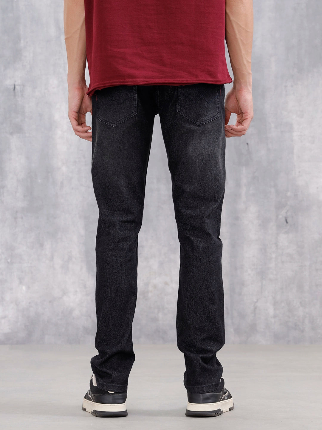 Men's Casual Slim Fit Jeans | Dark Stone