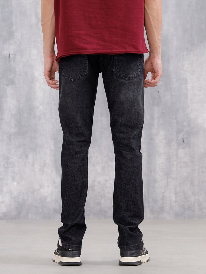 Men's Casual Slim Fit Jeans | Dark Stone