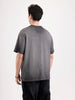 Washed Puff Printed Oversized T-Shirt   |  Black