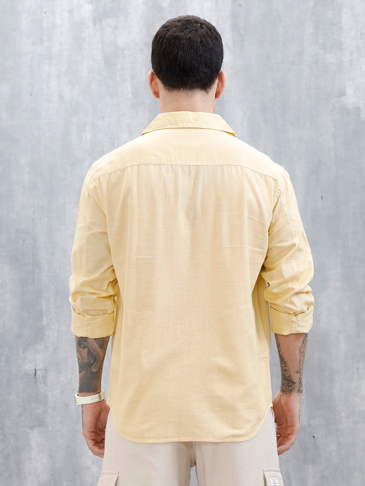 Wrogn Regular Fit Casual Shirt For Men's | Beige