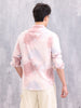 Men’s Pastel Tie-Dye Casual Shirt – Soft Cotton | Pink