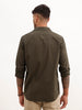 Solid Regular Fit Full Sleeve Shirt | Dark Green