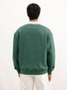 Classic Oversized Contrast Collar Sweatshirt | Green
