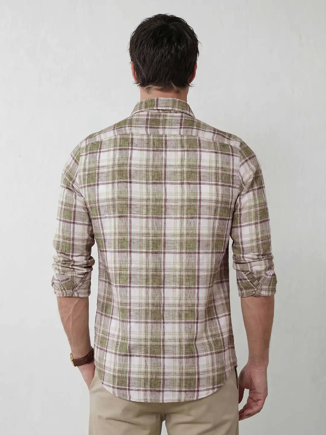 Classic Regular Fit Checkered Shirt | Green