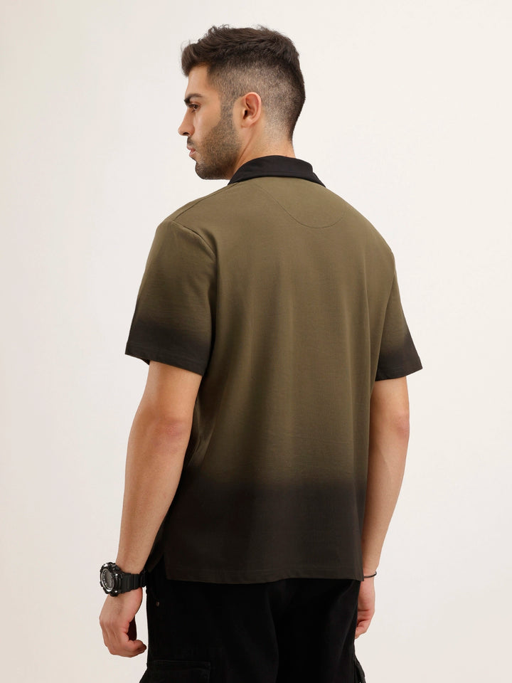 Comfort Fit Gradient Polo T-Shirt | Olive
