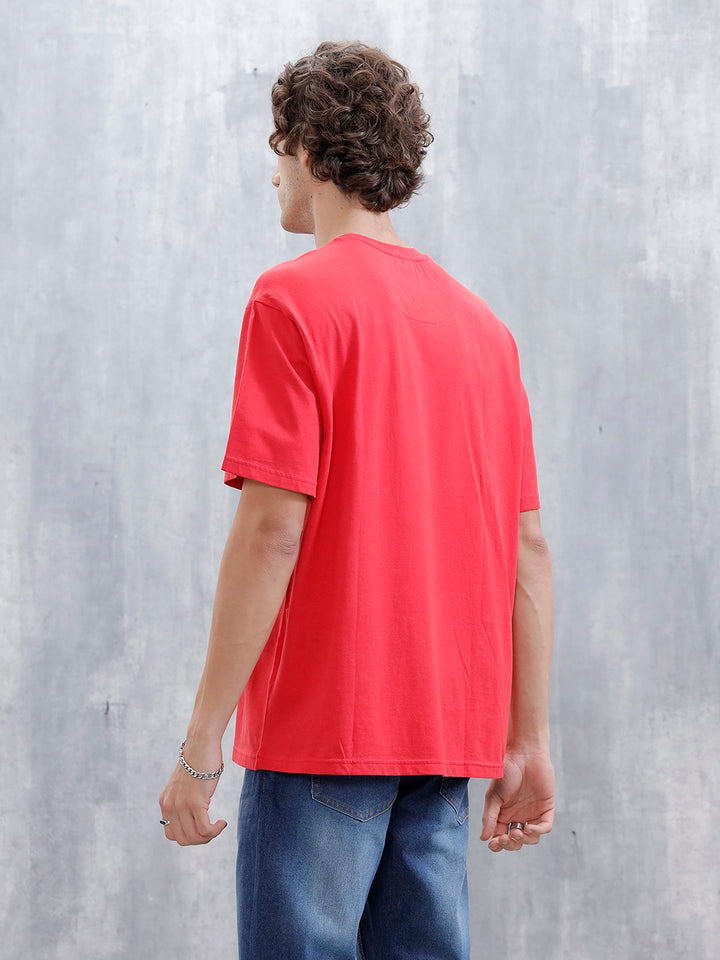 Men's Casual Oversized T-Shirt | Red