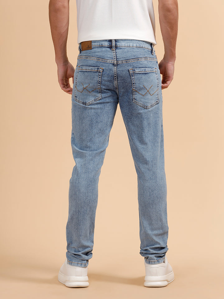 Heavy Fade Slim Fit Jeans | Light Blue