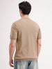 Slim Fit Flat Knit Polo T-Shirt | Khaki