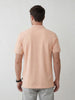 Classic Textured Polo T-Shirt | Peach