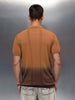 Textured Knit Button-Down SHIRT  | Brown
