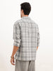 Oversized Grindle Structured Check Double Pocket Shirt | Grey