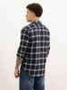 Slim Fit Full Sleeve Checkered Shirt | Navy Blue | WSH02FSSL0326S