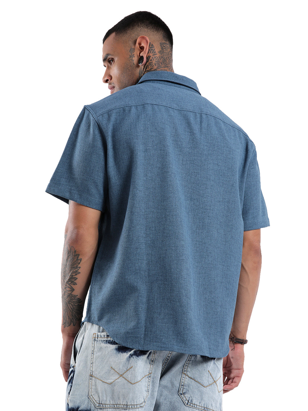 Summer Blue Short Sleeve Shirt