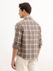 Comfort Fit Checkered Shirt  | Brown