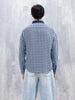 Men's Causal Oversized Fit Checkered Pattern Shirt | Blue