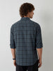 Regular Fit Checkered Shirt | Teal