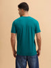 Placement Print Slim Fit T-Shirt | Dark Green