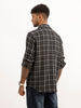 Slim Fit Textured Full Sleeve Shirt | Olive