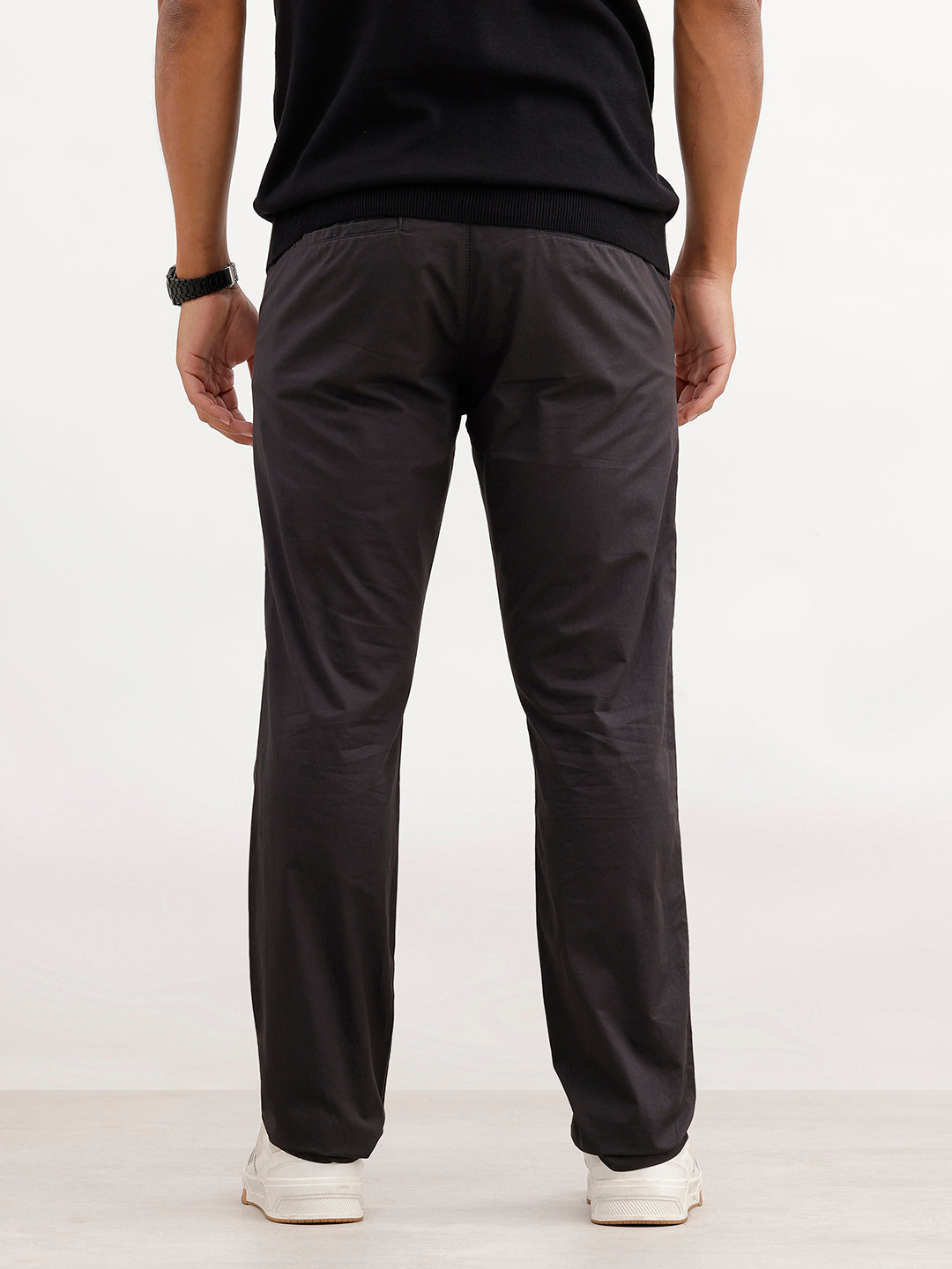 Solid Slim Fit Trouser | Grey