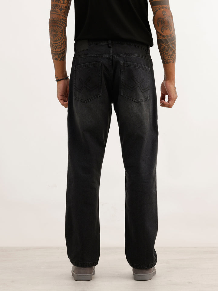 Faded Anti Fit Denim Jeans | Black