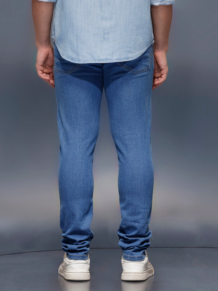 Men's Casual Slim Fit Jeans   |  Blue