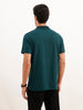 Classic Slim Fit Striped Polo T-Shirt | Green