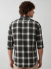 Regular Fit Checkered Shirt | Black