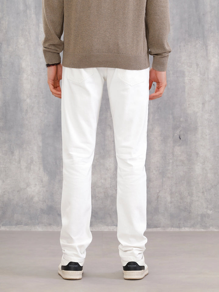 Slim Fit Cotton Stretch Jeans I White