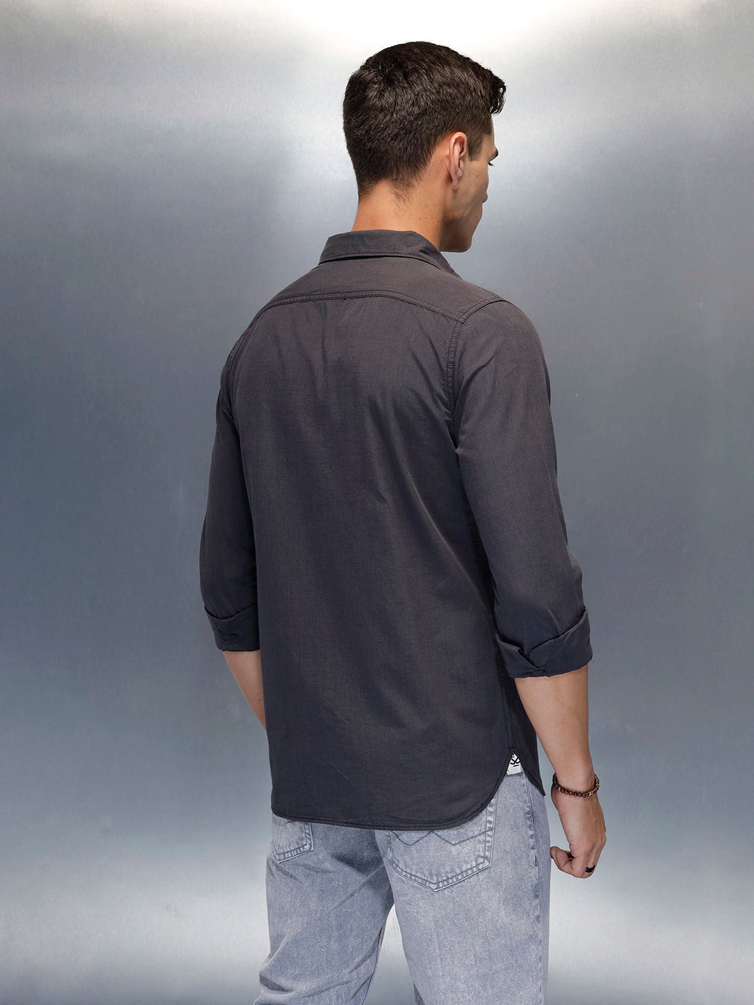 Men's Casual Slim Fit Shirt | Grey
