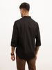 Solid Slim Fit Full Sleeve Shirt | Black | WSH01FSSL7068W