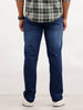 Straight Fit Light Faded Denim Jeans | Dark Blue