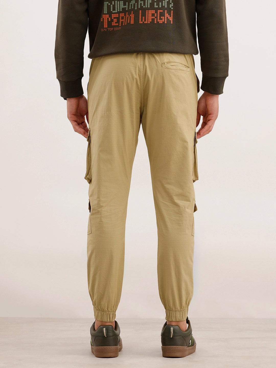 Textured Cargo Jogger | Khaki