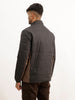Solid Regular Fit Zipper Puffer Jacket | Black