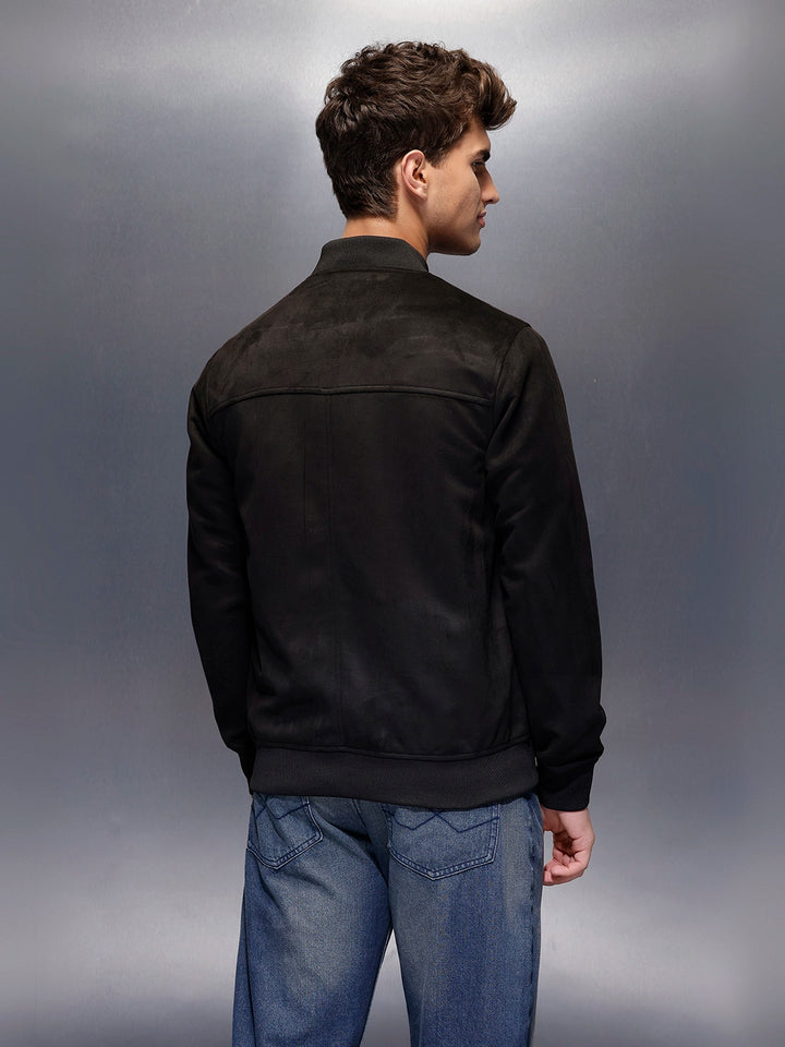Men's Casual Bomber Jacket  | Black