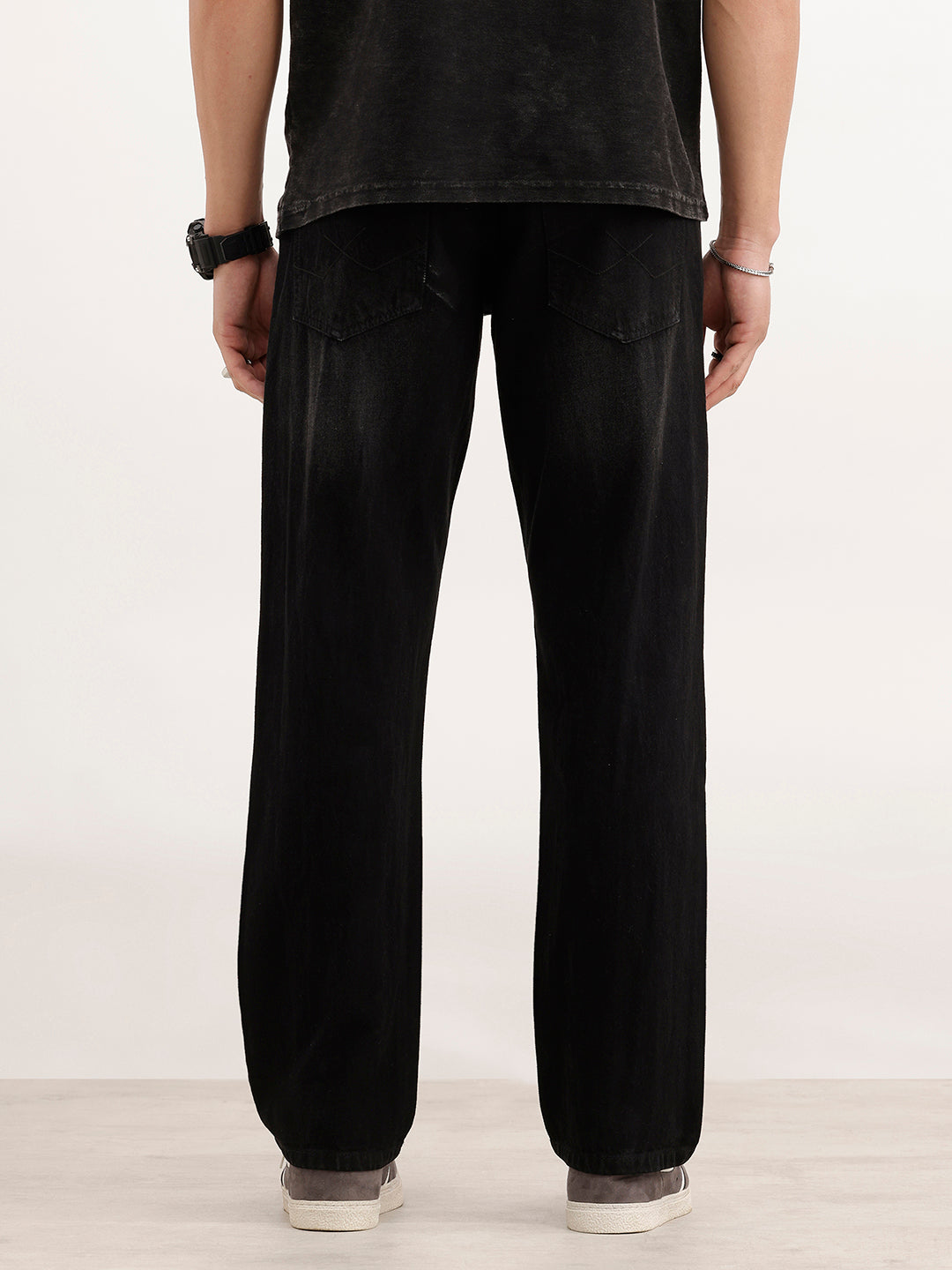 Faded Anti Fit Denim Jeans  | Black