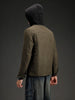 Wrogn Men's Slim Fit Hooded Jacket | Olive
