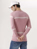 Pink Knit Striped Sweater