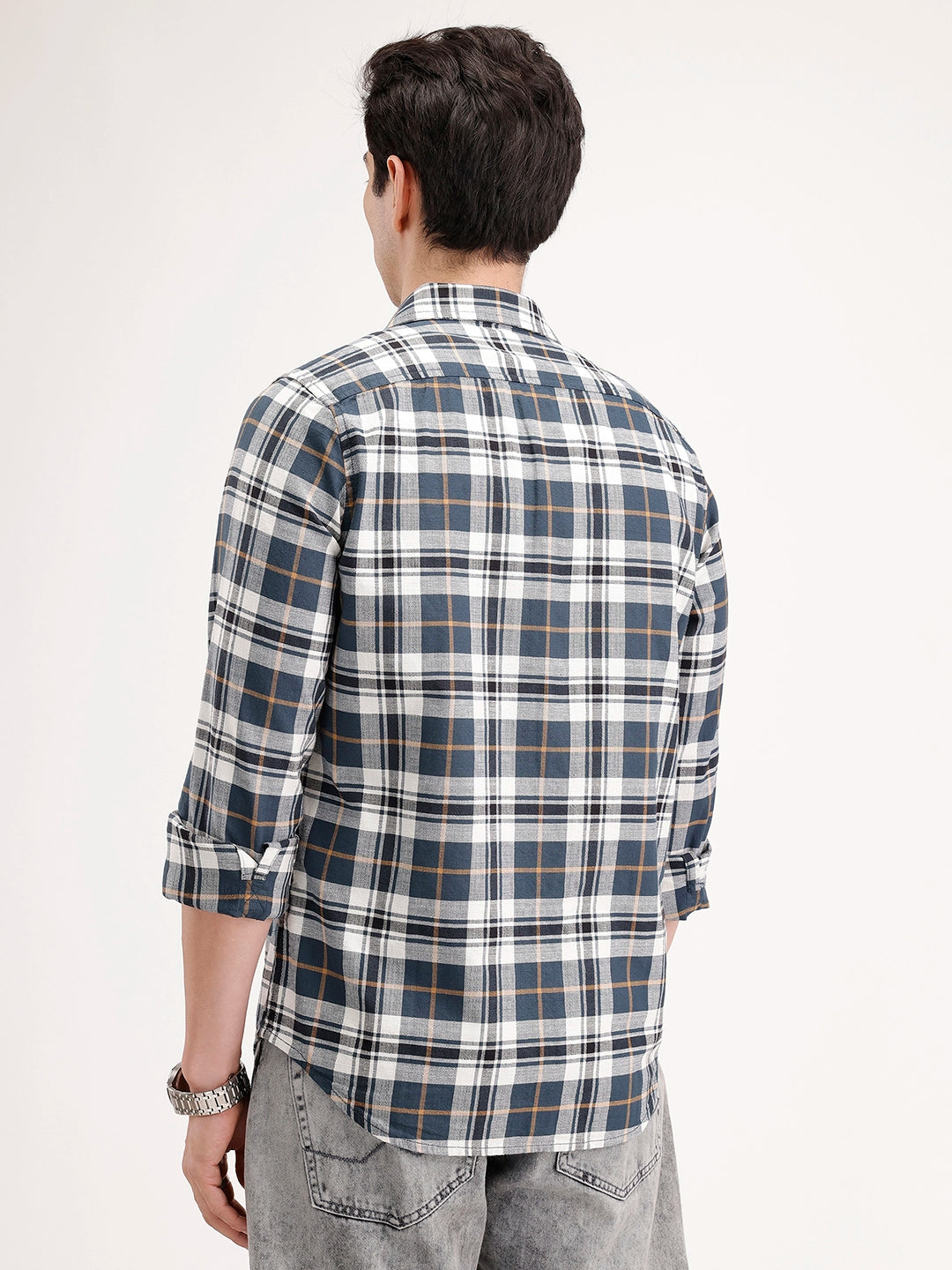 Slim Fit Checkered Shirt | Multicolor