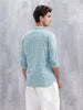 Floral Aop Slim Fit Men Casual Shirt | Blue