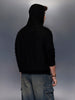 Solid Oversized Hooded Sweater   |  Black
