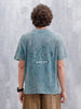 Washed Oversized Fit Tee With Logo Embroidery Patch | Green